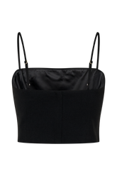 Grace Suiting Crop Top - Black